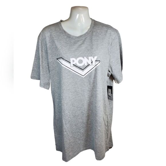 NEW PONY gray graphic logo Tee XL - Picture 1 of 6